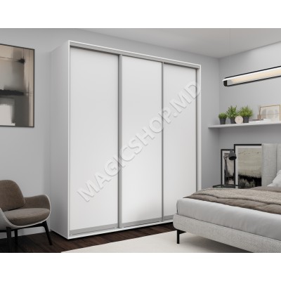 Dulap cu uși glisante Nex Home 220x60x240 cm alb, sonoma